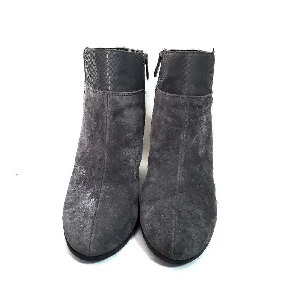 Tahari | Sutton Mixed Media Leather Suede Wedge Booties